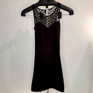 H&M Black Dress with Mesh Detailing